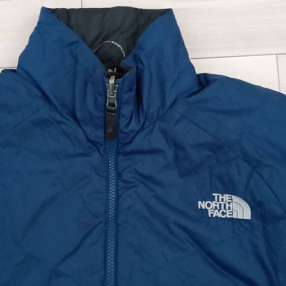 The North Face Men's Quilted Long Sleeve Full-Zip Waterproof Jacket Blue Medium - Picture 4 of 5